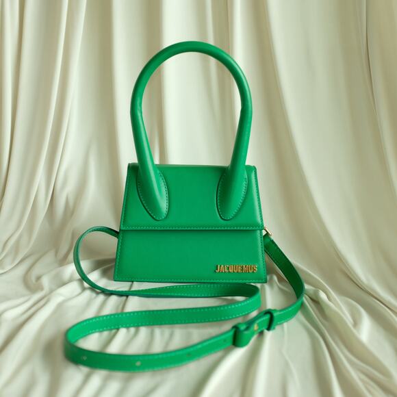 Jacquemus Handbags - Jacquemus Le Chiquito - Green Calfskin Leather, Gold Hardware